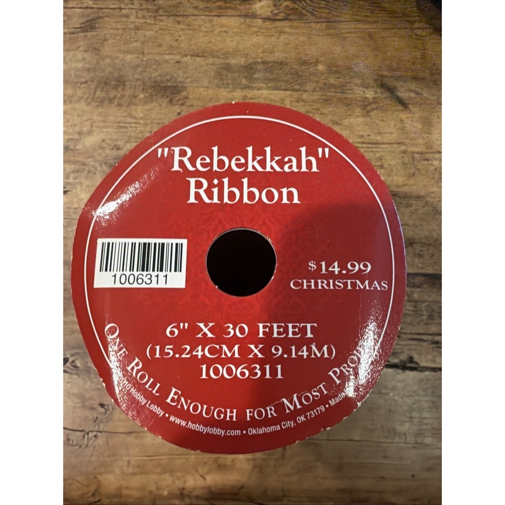 Rebekah Ribbon Christmas 6" X 30  Religious 2010‎ Rare Jesus